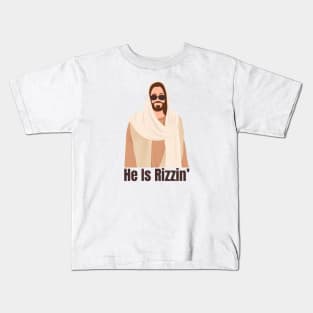 He Is Rizzin Funny Easter Kids T-Shirt